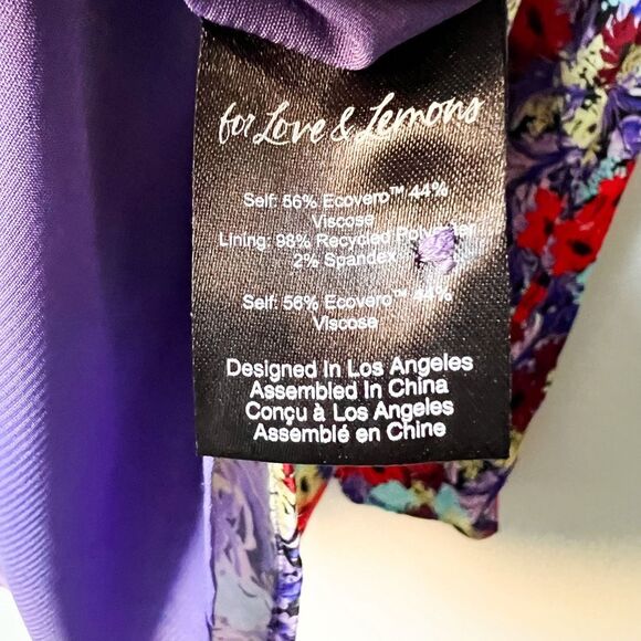 For Love & Lemons Chiara Midi Dress Size S - Picture 9 of 10